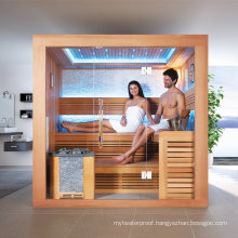 Two Person Ayous Wooden Sauna with Heater and LED Light